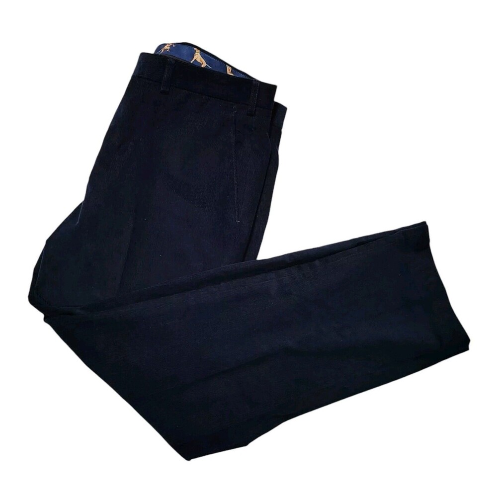 Lauren Ralph Lauren Corduroy Pants Mens 36x29 Blue Pocket Academia Holiday Chino